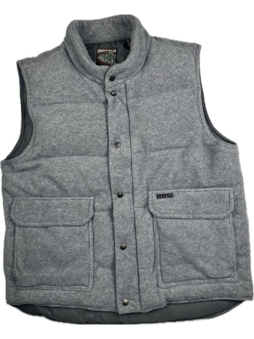 Uniqlo Down Vest Men's Lightweight Puffer Jacket XL Gray Japan